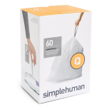 Simplehuman Vuilniszakken Code Q - 50-65 Liter (60 stuks) - Blanco