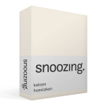 Snoozing - Katoen - Hoeslaken - 120x200 - Ivoor - Wit