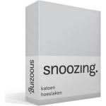 Snoozing - Katoen - Hoeslaken - 180x220 - - Grijs