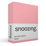 Snoozing - Laken - Tweepersoons - Percale Katoen - 200x260 - - Roze