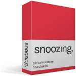 Snoozing - Hoeslaken -70x200 - Percale Katoen - - Rood