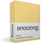 Snoozing - Hoeslaken - Extra Hoog - Jersey - 200x200 - - Geel