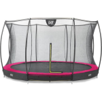 EXIT Toys Silhouette Verlaagde Trampoline Met Veiligheidsnet Rond - 427 Cm - - Roze