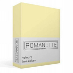 Romanette Velours Hoeslaken - 1-persoons (80/90/100x200/220 Cm) - Geel