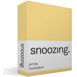 Snoozing Jersey Hoeslaken - 100% Gebreide Jersey Katoen - Lits-jumeaux (160x200 Cm) - - Geel