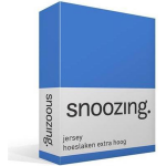 Snoozing - Hoeslaken - Extra Hoog - Jersey - 180x200 - Meermin - Blauw