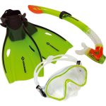 Schildkröt Snorkelset Bermuda Junior 3-delig Maat S/m - Groen