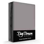 Day Dream Jersey Hoeslaken Donker-180 X 200 Cm - Grijs