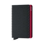 Secrid Slim Wallet Portemonnee Cubic Black / Red - Negro