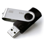 Goodram 64GB USB 2.0 64GB USB 2.0 Type-A, Zilver USB flash drive - Zwart
