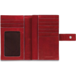 Piquadro Blue Square Women Walleth Coin Case Red - Rood