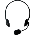Ewent EW3563 headset stereo w/mic - Zwart