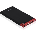 Realpower Realtron PB-6000S Lithium-Polymeer (LiPo) 6000mAh, Rood powerbank - Zwart