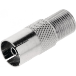 Valueline Antenne Adapter F-Connector Female - Coax Female (IEC) Zilver - Silver