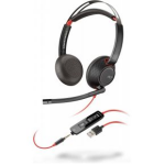 Poly 207576-201 hoofdtelefoon/headset Hoofdband Zwart, - Rood