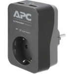 APC PME1WU2B-GR netstekker adapter Zwart, - Gris