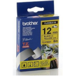 Brother TZ-FX631 op geel labelprinter-tape - Zwart