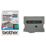 Brother Gloss Laminated Labelling Tape - 24mm, Black/Green