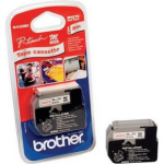 Brother M-K222BZ op wit labelprinter-tape - Rood