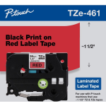 Brother TZ-461 op rood labelprinter-tape - Zwart