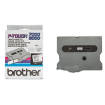 Brother Gloss Laminated Labelling Tape - 18mm, Black/Clear
