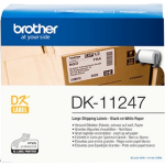 Brother DK-11247 op wit DK labelprinter-tape - Zwart