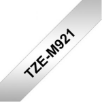 Brother TZe-M921 op metallic TZe labelprinter-tape - Zwart