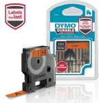 Dymo LW Duurzame D1 Label-Oranje (12 mm x 3 m) - Zwart