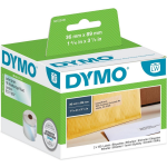 Dymo adres-etiketten groot 36 x 89 mm transp. 260 st. 99013