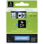 Dymo Tape D1 12mm x 7m black/clear