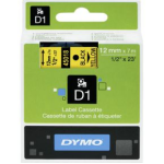 Dymo Authentieke D1 Labels-Geel (12 mm x 7 m) 1 Rol - Zwart
