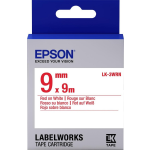 Epson C53S653008 op wit labelprinter-tape - Rood