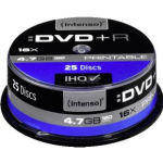 Intenso 1x25 DVDR 4.7GB 16x Speed Cakebox printable