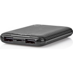 Nedis Powerbank | 5000 mAh | 2 USB-A Uitgangen 1. 0 A | Micro-USB Ingang | - Zwart