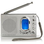 Nedis FM-radio | 1,5W | Wereldontvanger | Alarmfunctie | - Grijs