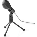 Nedis Bedrade Microfoon | Dubbele Condensator | Met Standaard | USB