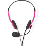 Nedis PC-Headset | On-Ear | 2x 3,5 mm Connectoren | 2,0 m | - Roze