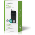 Nedis FM-Radio | 1,5 W | Zakformaat | Zilver/ - Zwart