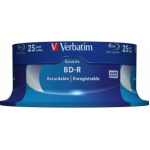 Verbatim 1x25 BD-R Blu-Ray 25GB 6x Speed Datalife No-ID Cakebox
