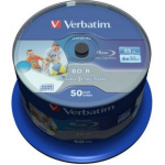 Verbatim 1x50 BD-R Blu-Ray 25GB 6x Speed DL Wide Printable CB