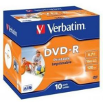 Verbatim DVD-R 16X 10st. Jewelcase Printable
