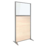 Clen Scheidingswand KP+ - Melamine met glas - Hoogte 160 cm