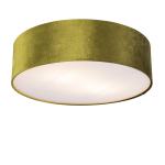 QAZQA Plafondlamp 40 cm met gouden binnenkant - Drum - Groen