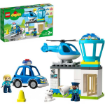 Lego - Juguete De Construcción Comisaría De Policía Y Helicóptero Con Luces Y Sonido DUPLO
