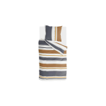 Walra Dekbedovertrek Stripes & Stitches - 140 x 200/220 cm - antraciet