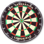 Longfield Games Longfield Dartbord Derde Generatie - Zwart