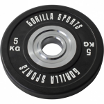 Gorilla Sports Bumper Plate - Halterschijf - 5 Kg - Gripper Gietijzer 50 Mm