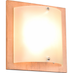 BES LED Led Wandlamp - Wandverlichting - Trion Palan - E27 Fitting - 1-lichts - Vierkant - Mat - Hout - Bruin