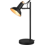 BES LED Led Bureaulamp - Tafelverlichting - Trion Rollo - E14 Fitting - Rond - Mat - Aluminium - Zwart