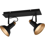 BES LED Led Plafondspot - Trion Rollo - E14 Fitting - 2-lichts - Rechthoek - Mat - Aluminium - Zwart